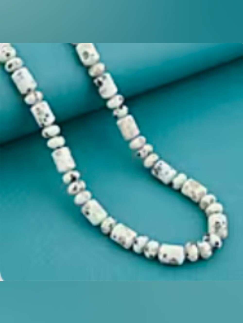 Sesame Jasper 18 inch Necklace Comes With Satin Lined Box...Great Gift